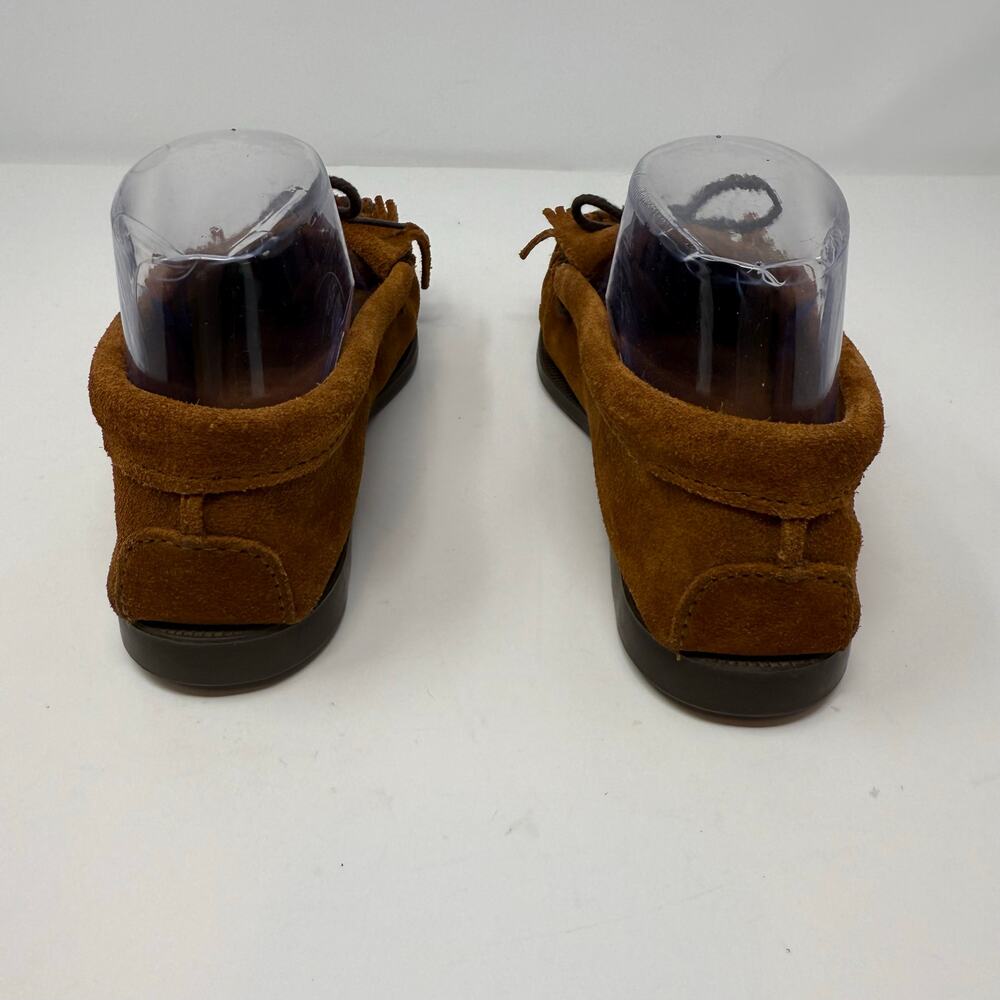 Minnetonka Women's Thunderbird II moccasins Brown Suede 6 Slip On Beaded - Picture 7 of 12